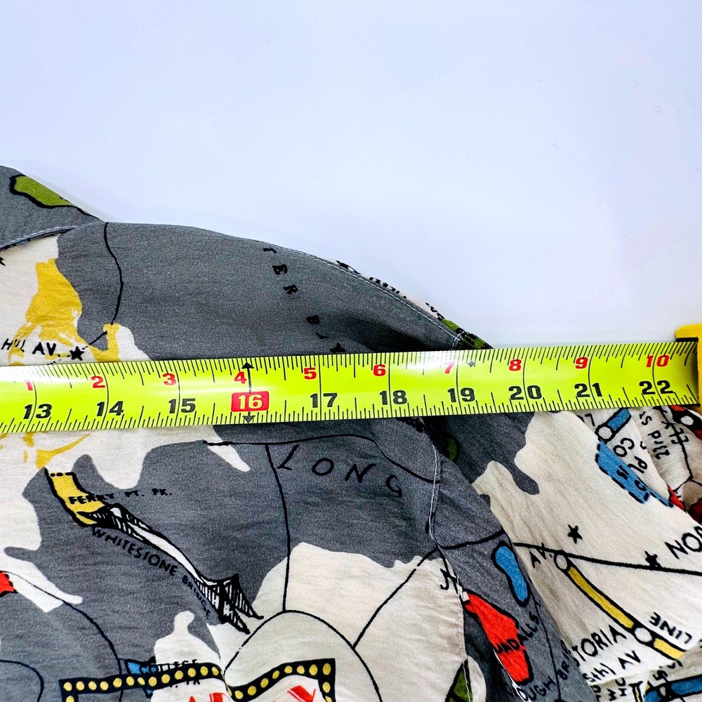 John Mark NYC Subway Map Print Tunic Shirt Womens 3X Multicolor Long Sleeve - Picture 8 of 11